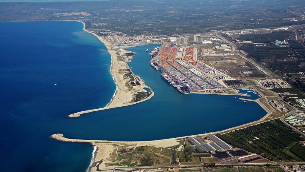 Porto di Gioia tauro veduta aerea